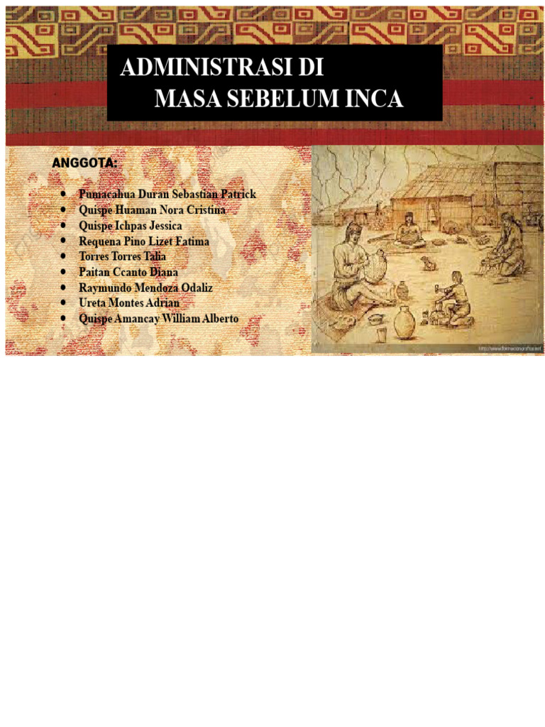 Administrasi dan Budaya Pra-Inca | PDF