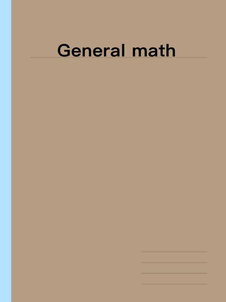 General Math Vce | PDF