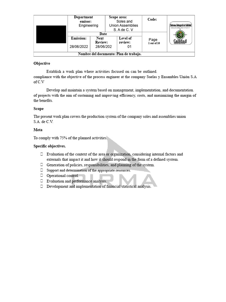 Work Plan for Engineering Projects | PDF | Information | System