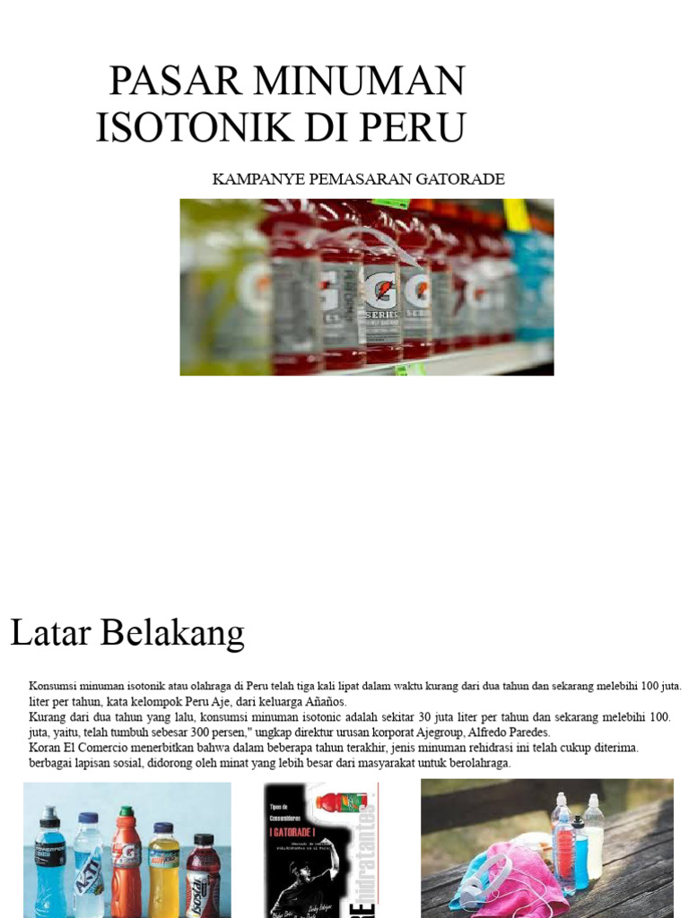 Pertumbuhan Pasar Minuman Isotonik Peru | PDF
