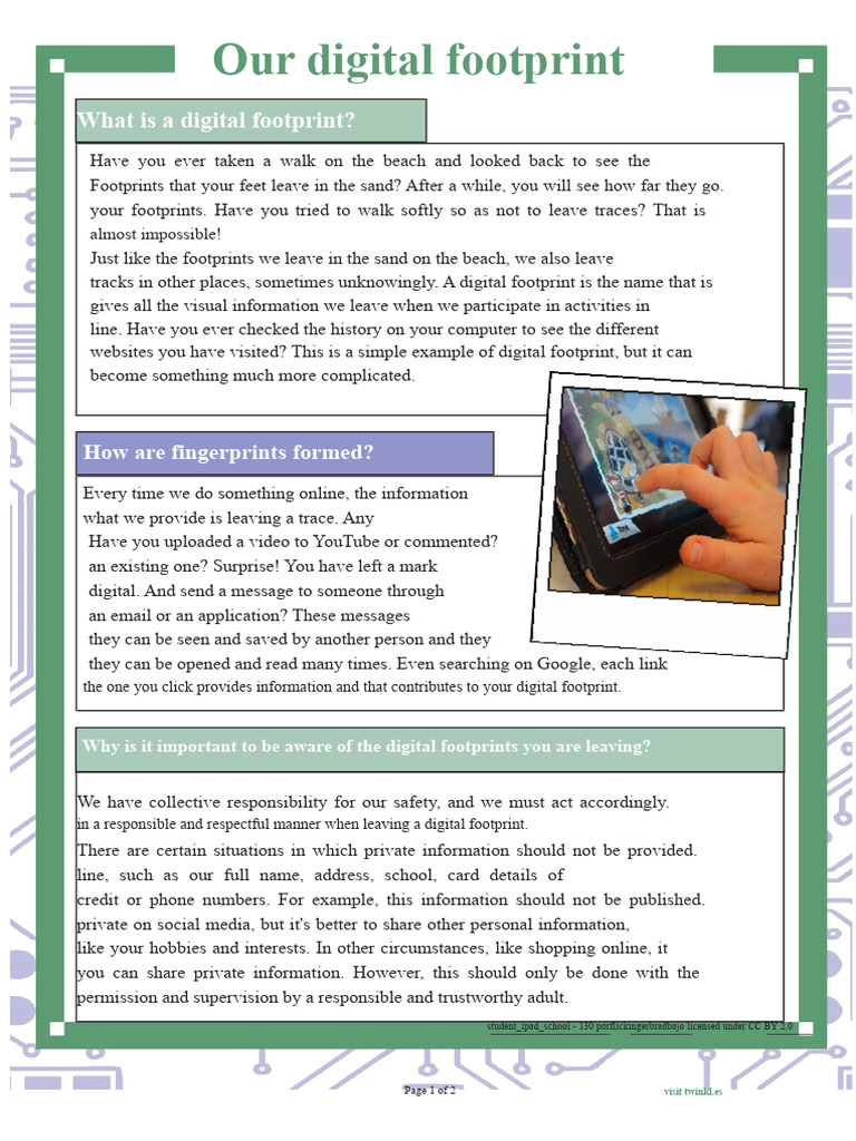 Es SL 1683021795 Reading Comprehension Our Digital Footprint - Ver - 1 ...