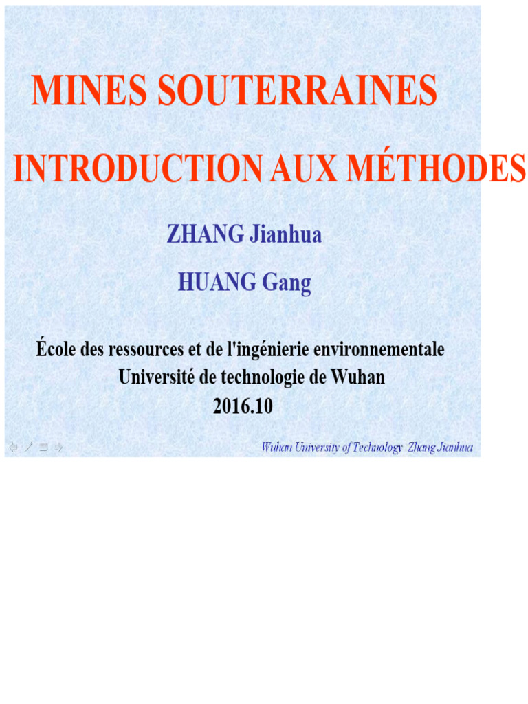 Méthodes d'Extraction Minière Souterraine | PDF | Exploitation minière ...