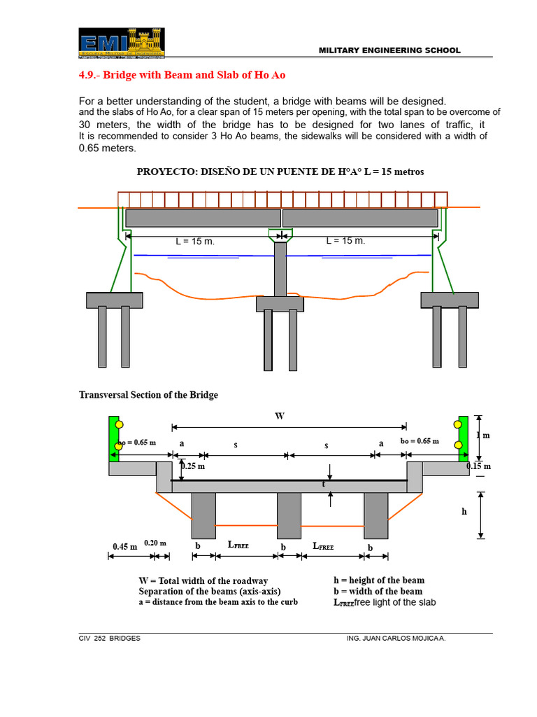 Bridge Design: Ho Ao Beam and Slab | PDF | Beam (Structure) | Bridge