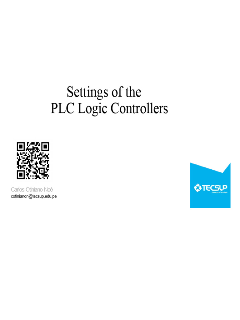 PLC Logic Controller Settings Guide | PDF | Programmable Logic ...
