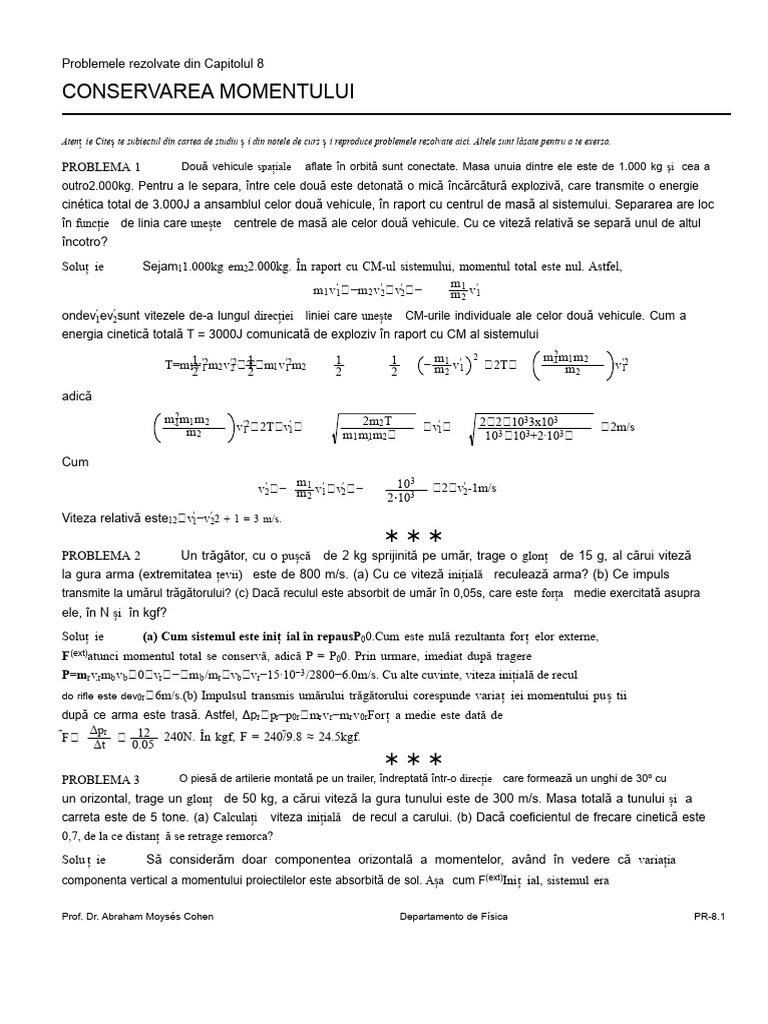 Cap8 - Probleme Rezolvate | PDF