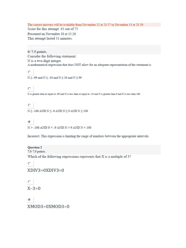 Math Expression Evaluation Results | PDF | Inequality (Mathematics ...