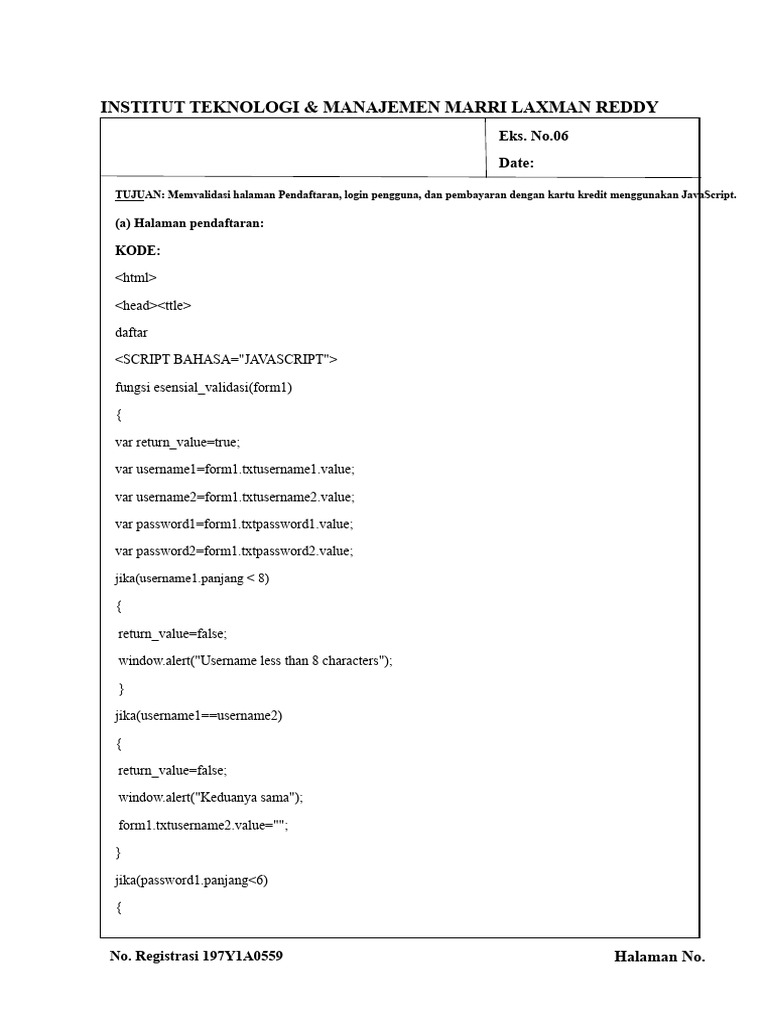 Validation des formulaires en JavaScript | PDF