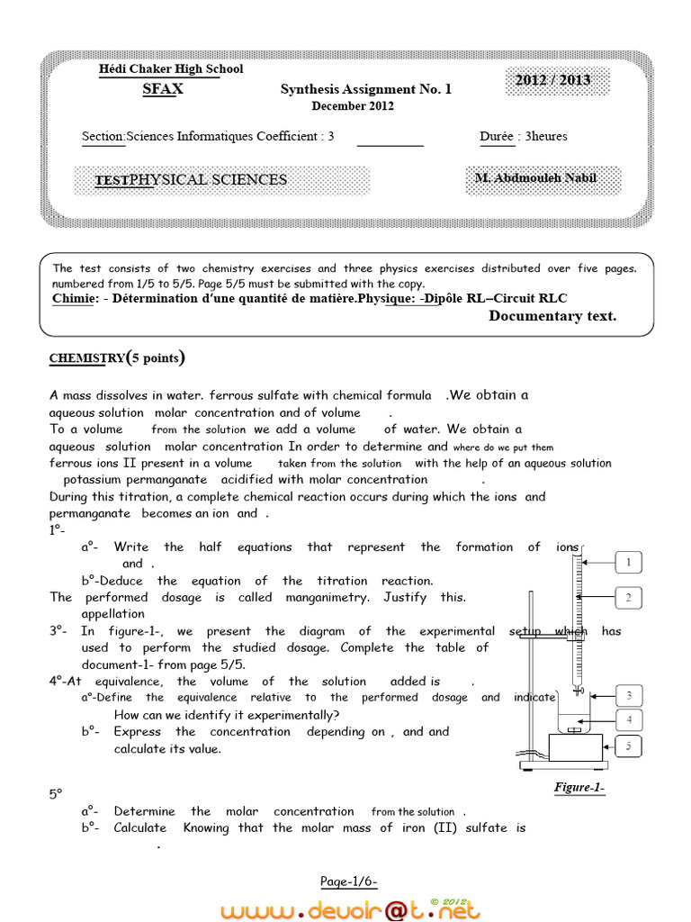 Synthesis Assignment No. 1 - Physical Sciences - Computer Science ...