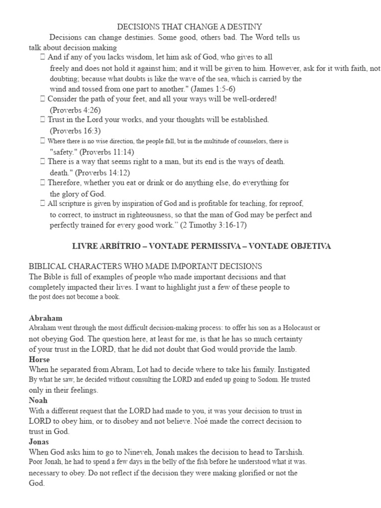 Key Steps for Wise Decision Making | PDF | Book Of Proverbs | Bible