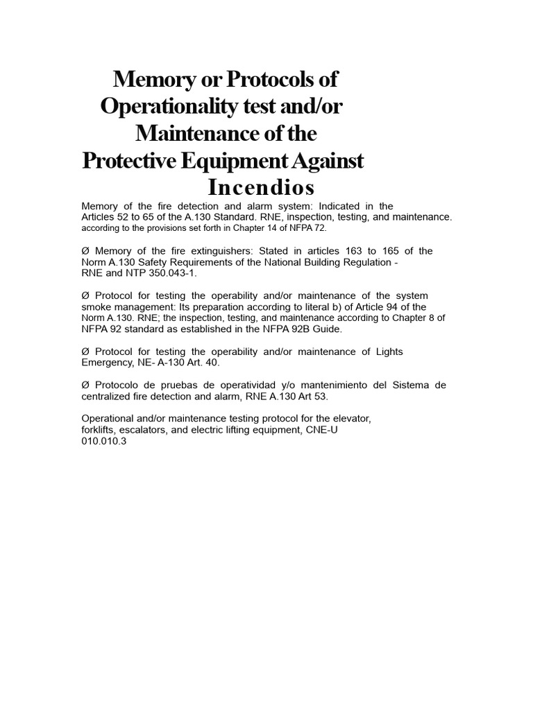 Memory or Operational Testing Protocols and | PDF