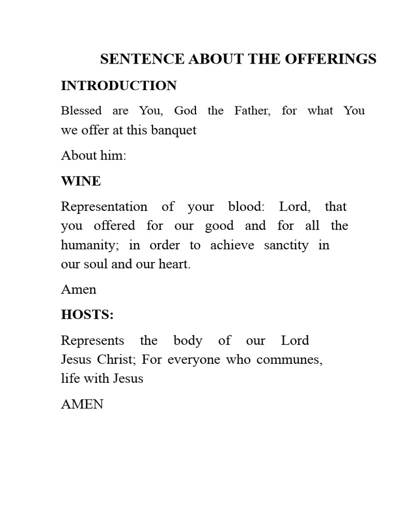 Spiritual Significance of Banquet Offerings | PDF