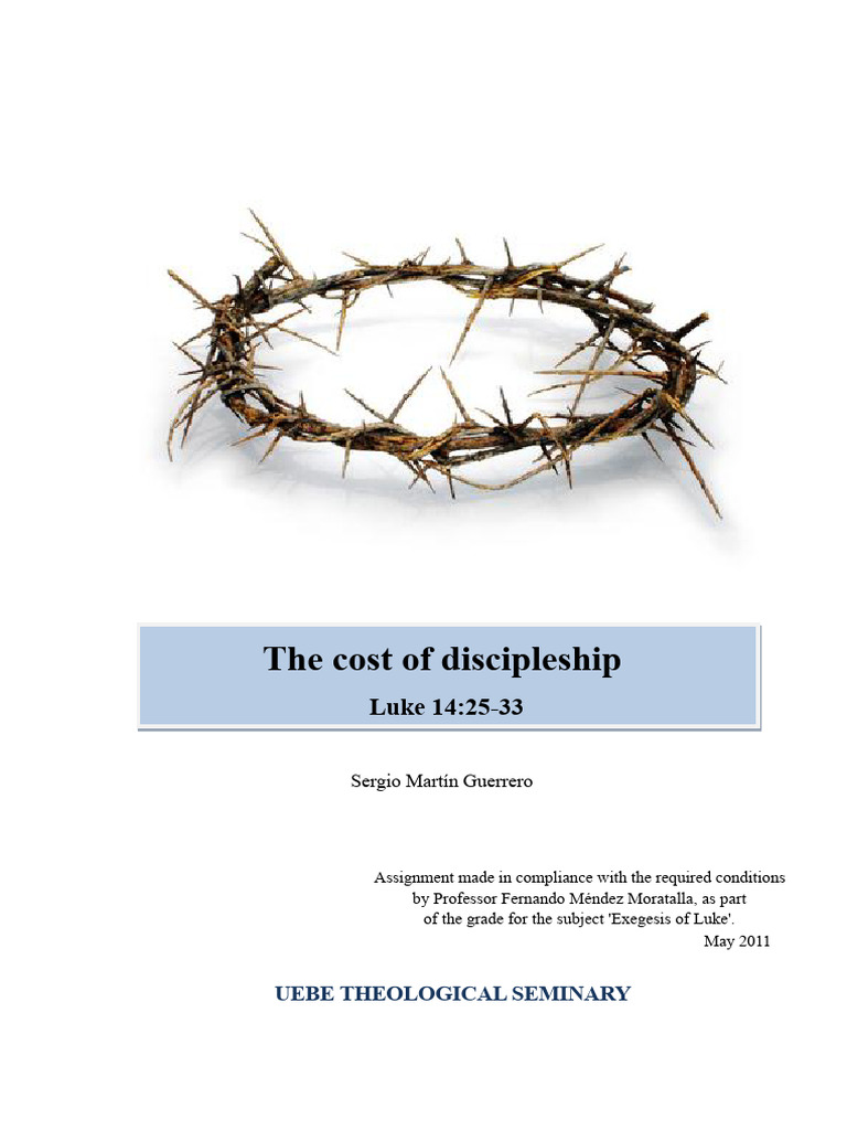 Luke 14:25-33 | PDF | Disciple (Christianity) | Jesus