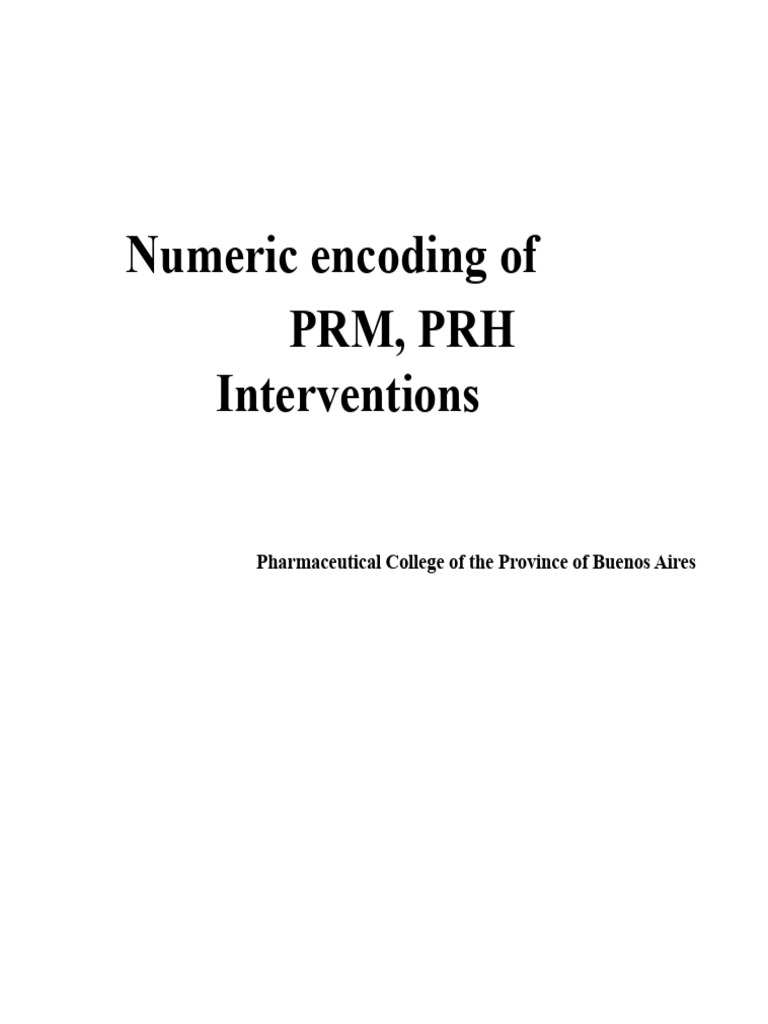 Classification of PRM and PRH. Interventions.pdf | PDF | Chemistry ...