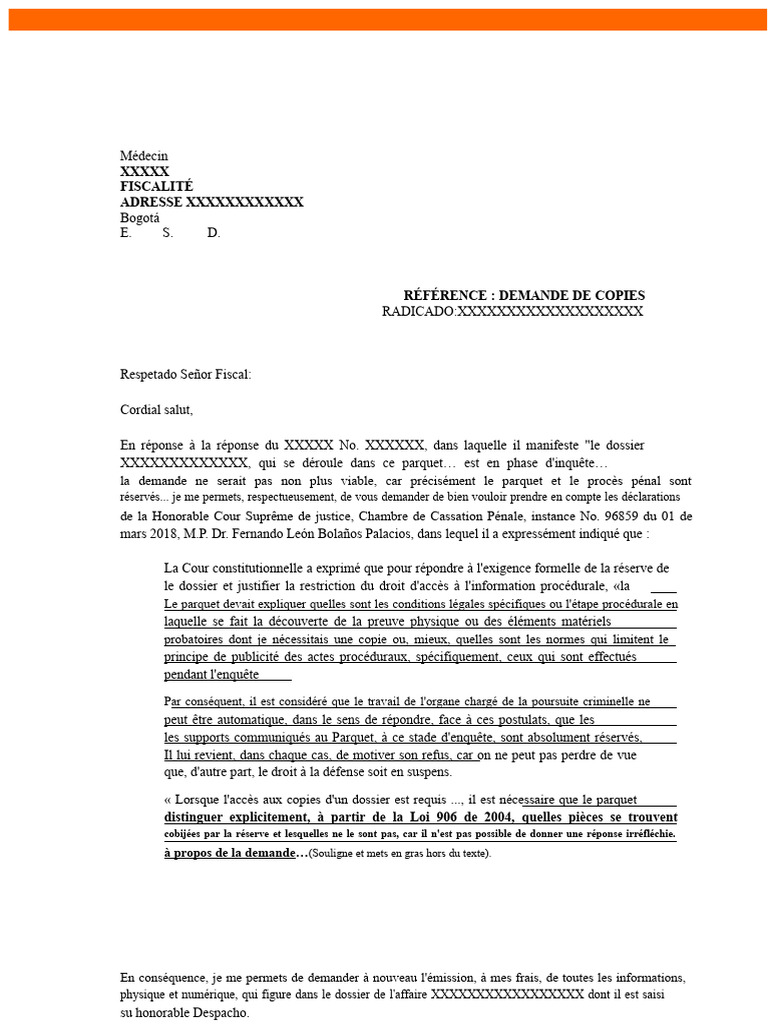 Demande d'accès aux copies de dossier judiciaire | PDF | Gouvernement ...