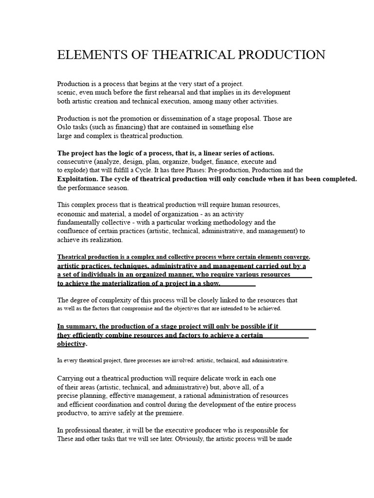 Theatrical Production Process Explained | PDF | Public Domain | Copyright