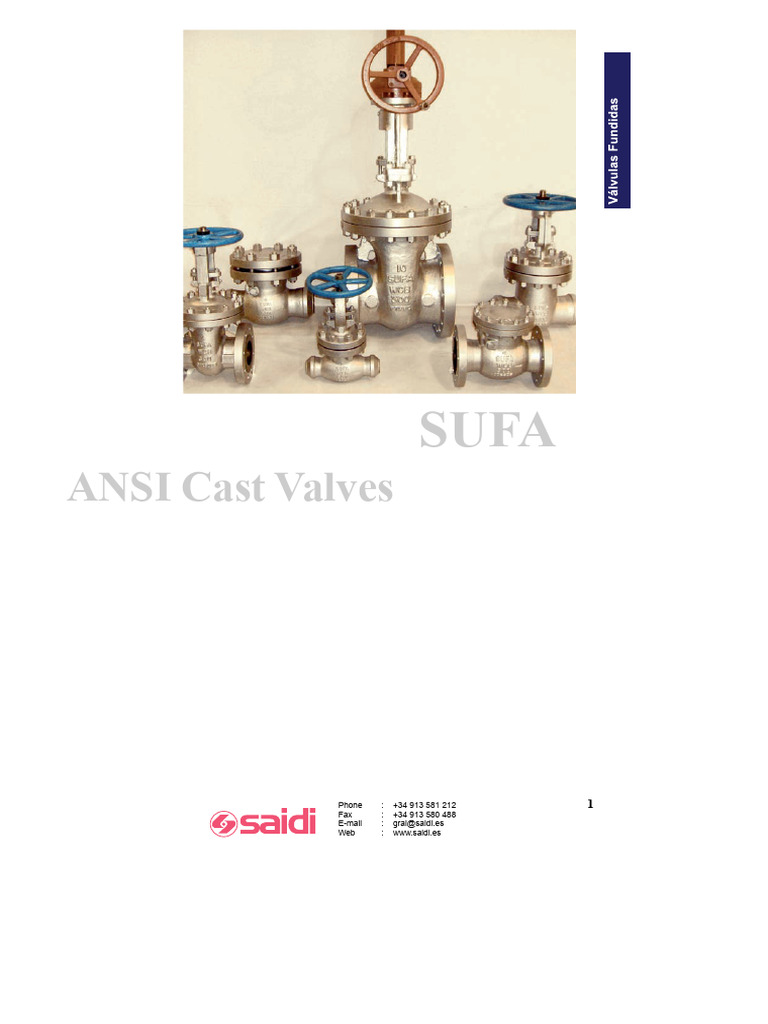 ANSI Cast Valves Material Specifications | PDF | Valve | Materials