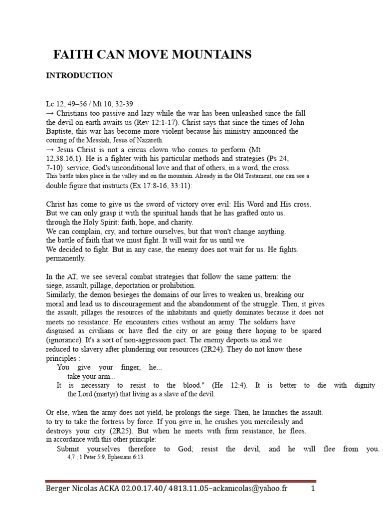 Power of Faith in Christian Life | PDF | Faith | Jesus