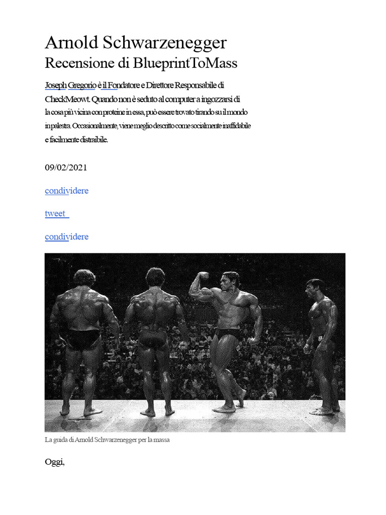 Recensione Del Blueprint To Mass Di Arnold Schwarzenegger - CheckMeowt ...