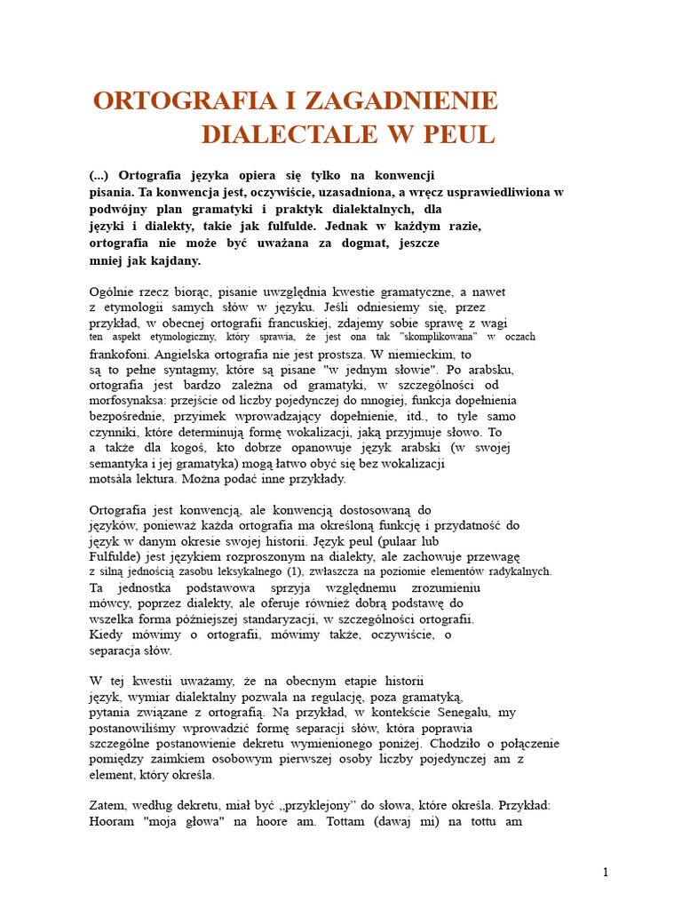 Ortografia Pulaar | PDF
