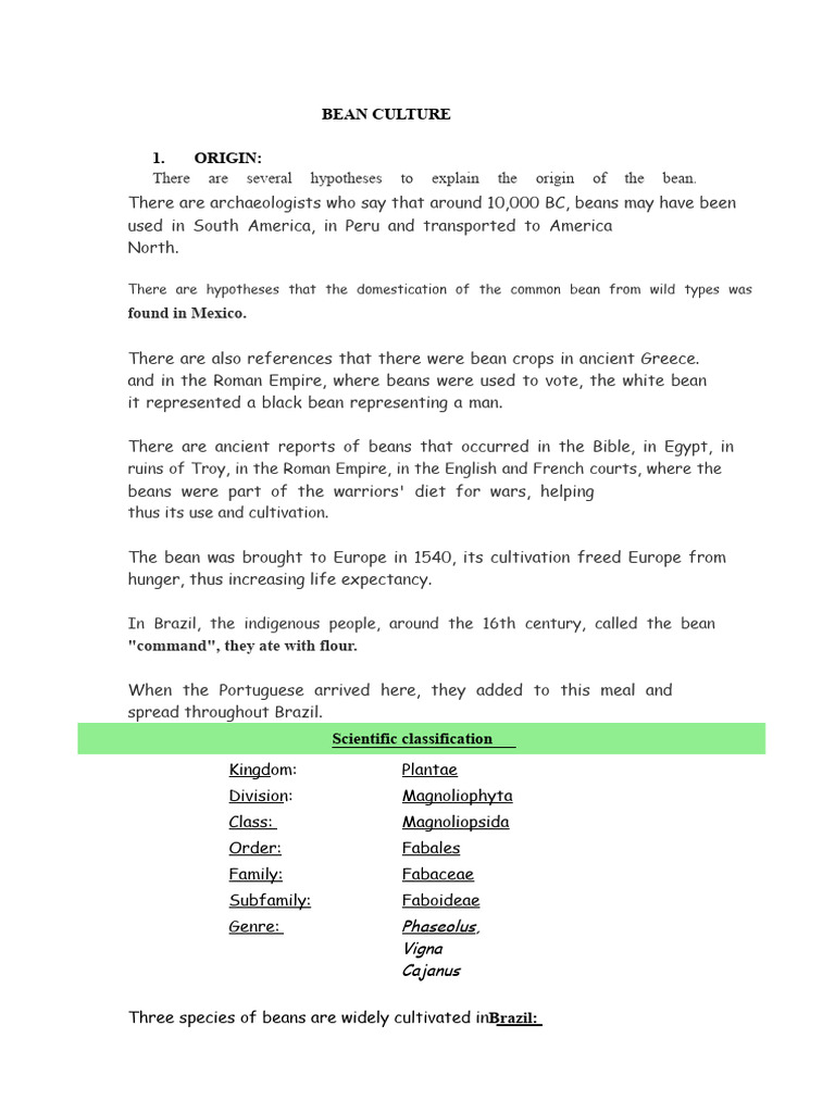 History and Cultivation of Beans | PDF | Sowing | Bean