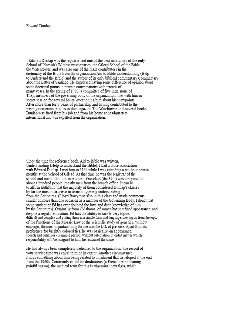 Page 2 Ex Witnesses Edward Dunlap | PDF | Bible | Eucharist