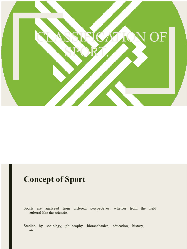 Sport Classification and Definitions | PDF | Sports