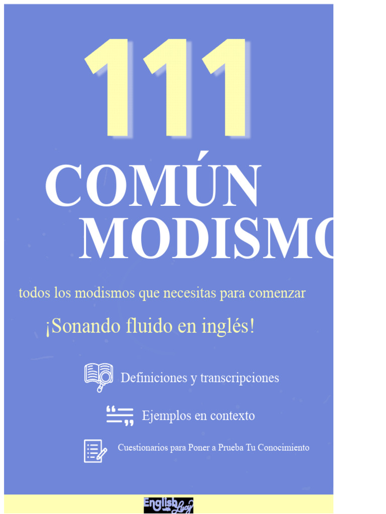 111 Modismos Comunes | PDF