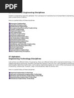 Engineering Diciplines