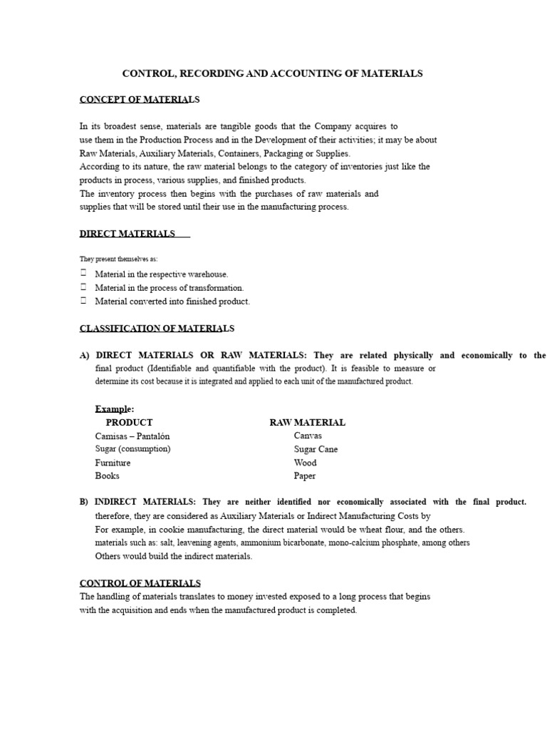 Materials Control and Accounting Guide | PDF | Inventory | Warehouse