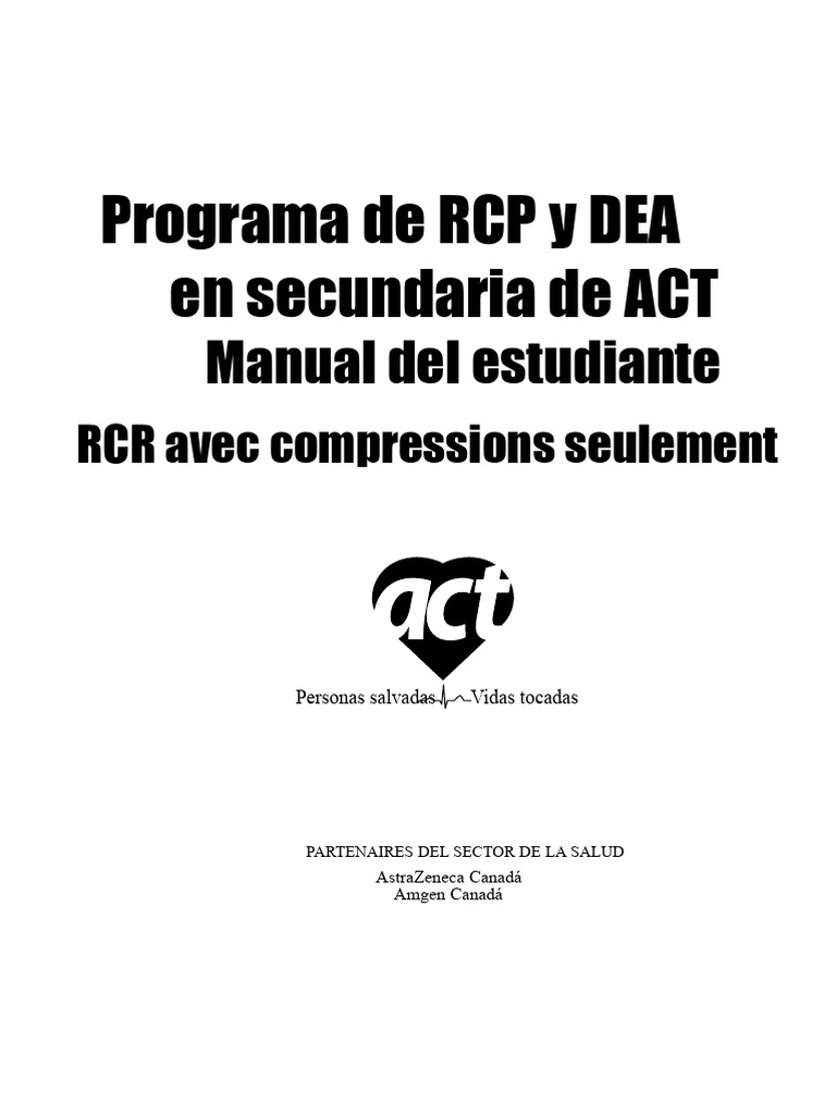Manual de RCP y DEA para Secundarias | PDF | Reanimación cardiopulmonar ...