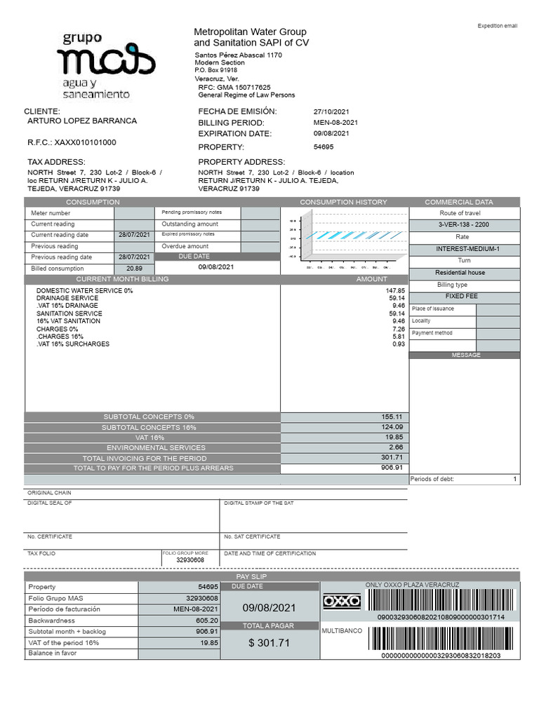 I Receive Water Bills For Apartments Aug Sep Oct | PDF | Value Added ...