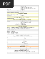 Alberta Math 30-1 Formula Sheet | PDF | Logarithm | Discrete Mathematics