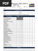 Childcare First Aid Kit Checklist | PDF | Self-Improvement | Wellness