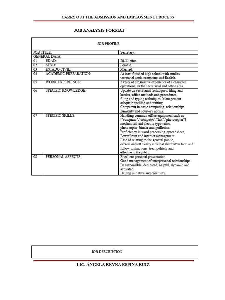 Secretary Job Profile and Responsibilities | PDF | Business