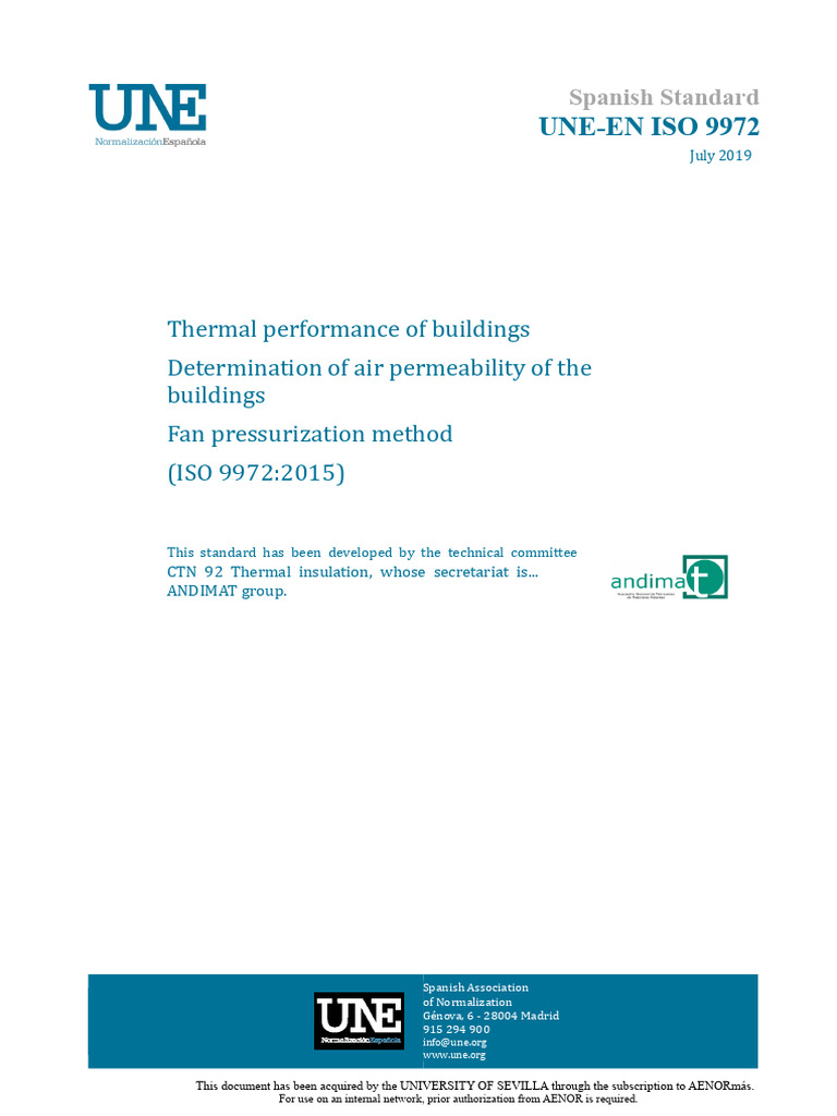 Air Permeability in Buildings Standard | PDF | International ...