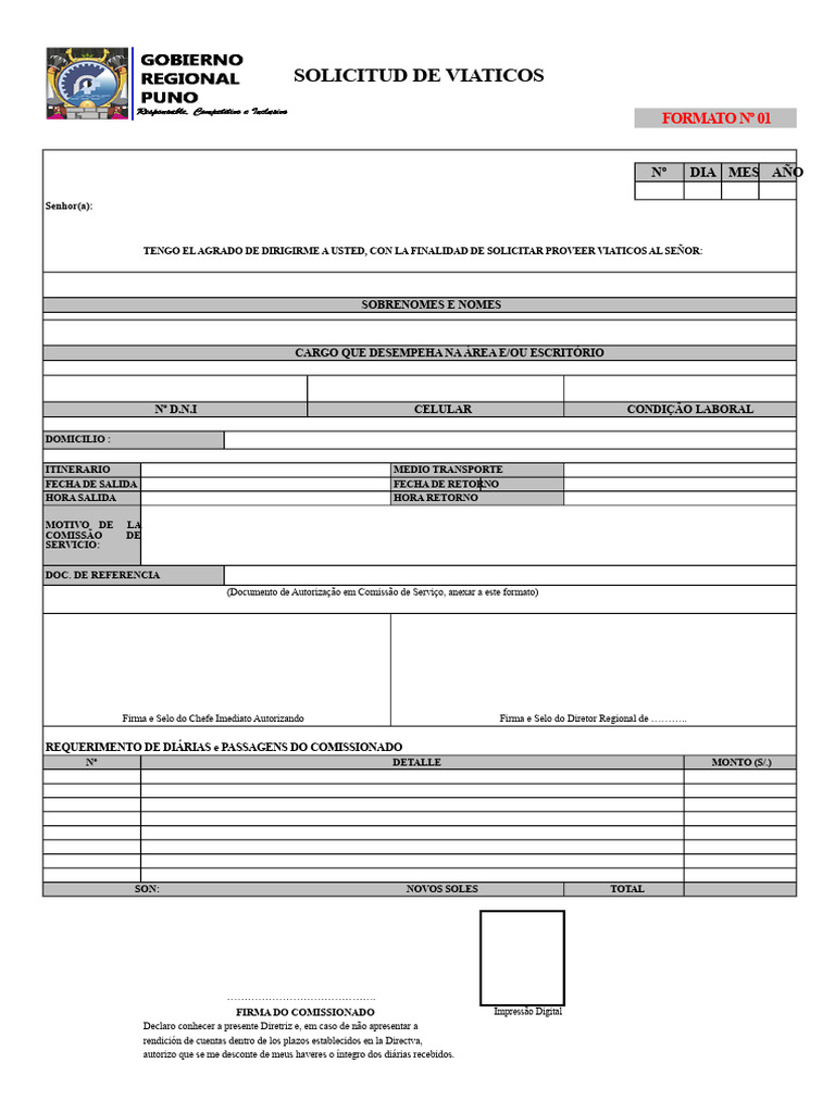 Planilhas de Viáticos | PDF