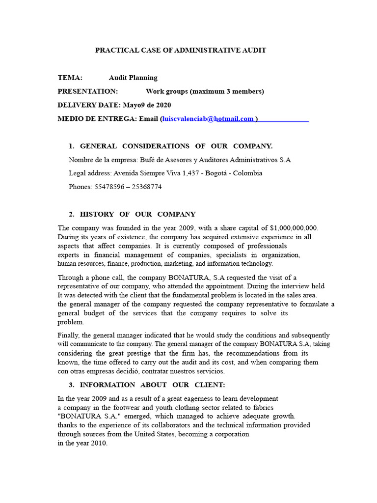 Administrative Audit Case Study Analysis | PDF | Employment | Communication