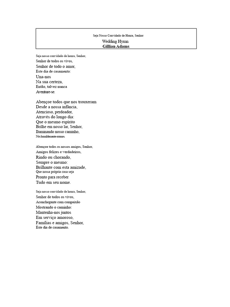 Seja Nosso Convidado de Honra | PDF