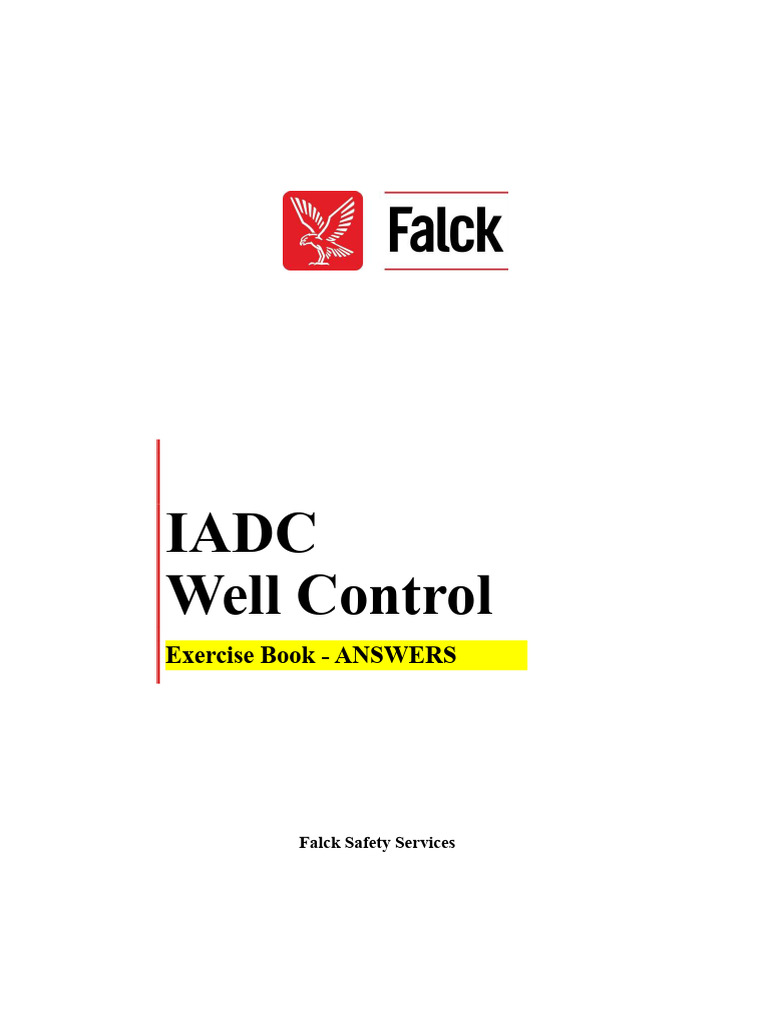 IADC Well Control. Exercise Book - ANSWERS. Falck Safety Services (1) | PDF