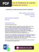 Modelo De Carta De Cancelamento PDF