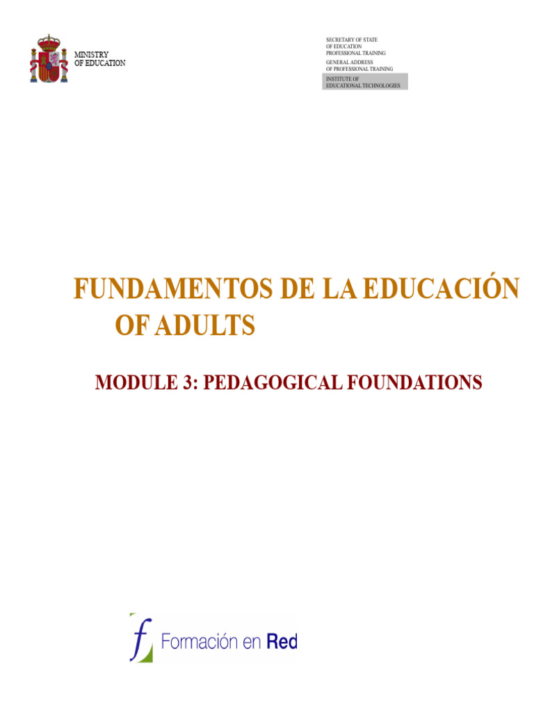 Pedagogical Foundations of Adult Education | PDF | Learning | Adult ...