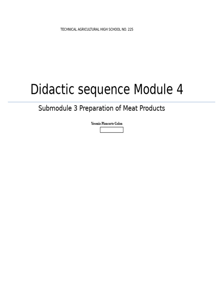 Didactic Sequence 1meat2012 Pdf Information Communication