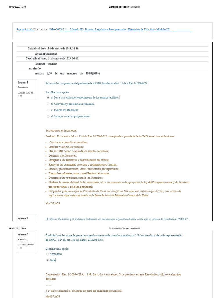 Ejercicios de Fijación - Módulo III DDDD | PDF | Gobierno | Gobernancia
