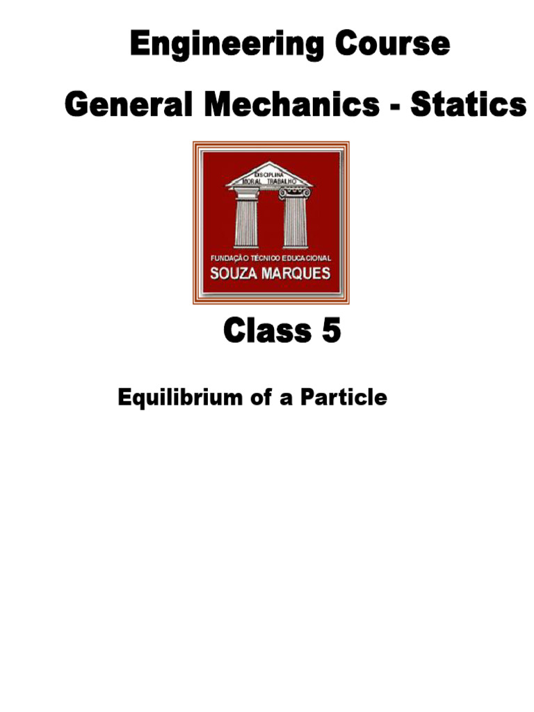 Equilibrium of a Particle in Mechanics | PDF | Force | Classical Mechanics