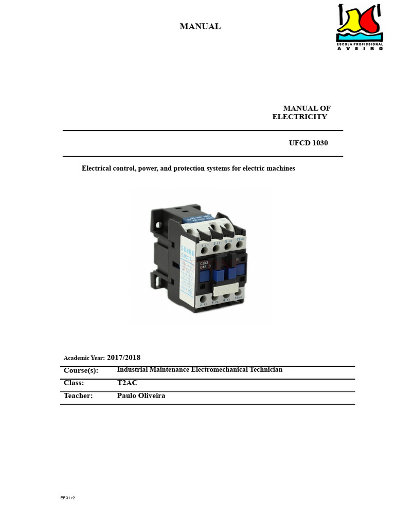 Electrical Control Systems Manual | PDF | Relay | Switch
