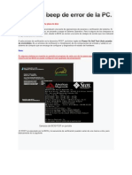Códigos Beep de Error de La PC