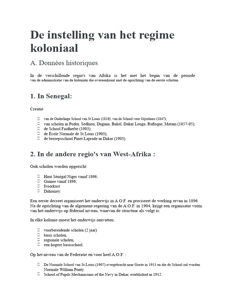 Koloniale School | PDF
