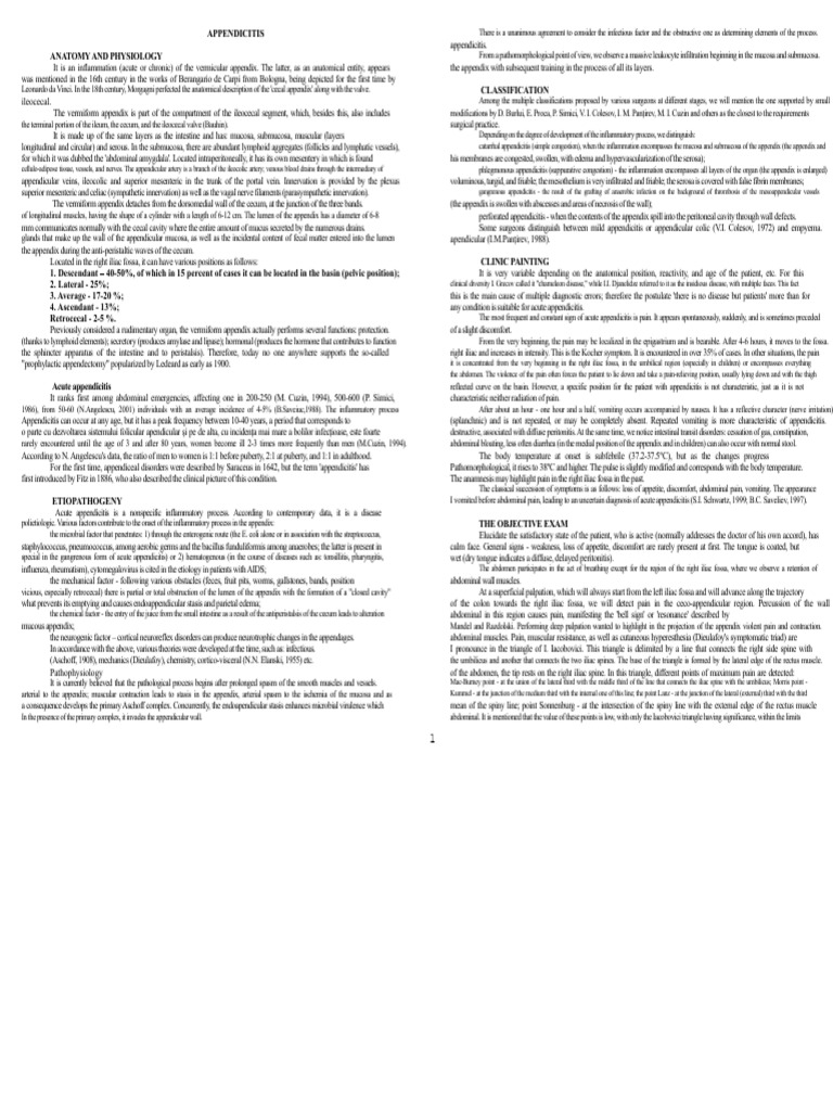 Appendicitis™ | PDF | Abdomen | Diseases And Disorders