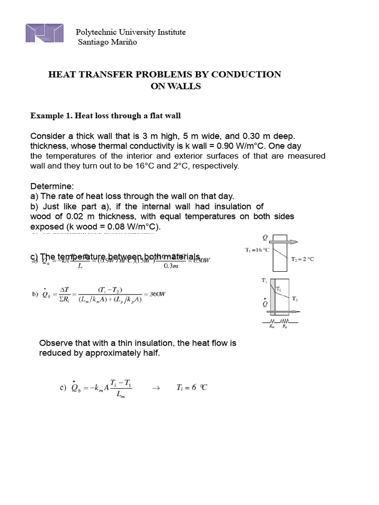 Heat Transfer Calculations in Walls & Windows | PDF | Heat Transfer ...