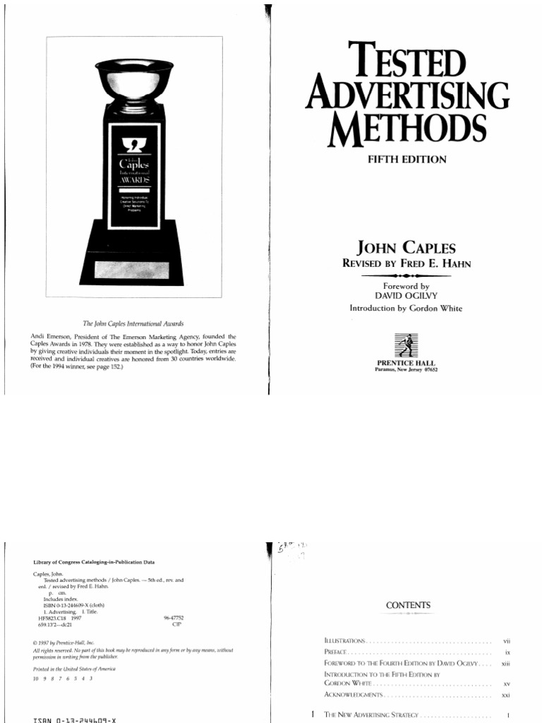 Metode de Publicitate Testate - John Caples | PDF
